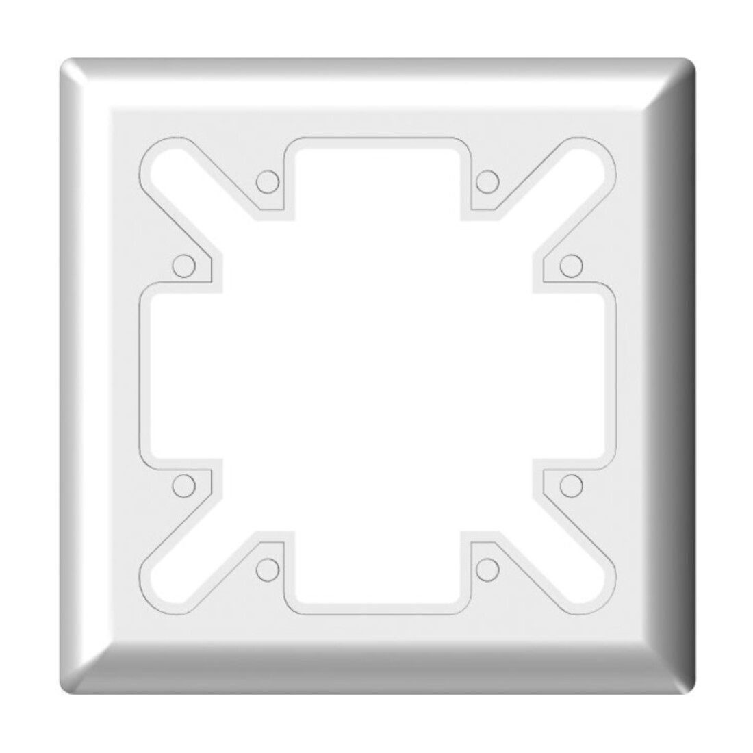 Oventrop Abdeckrahmen 88x88mm, weiß