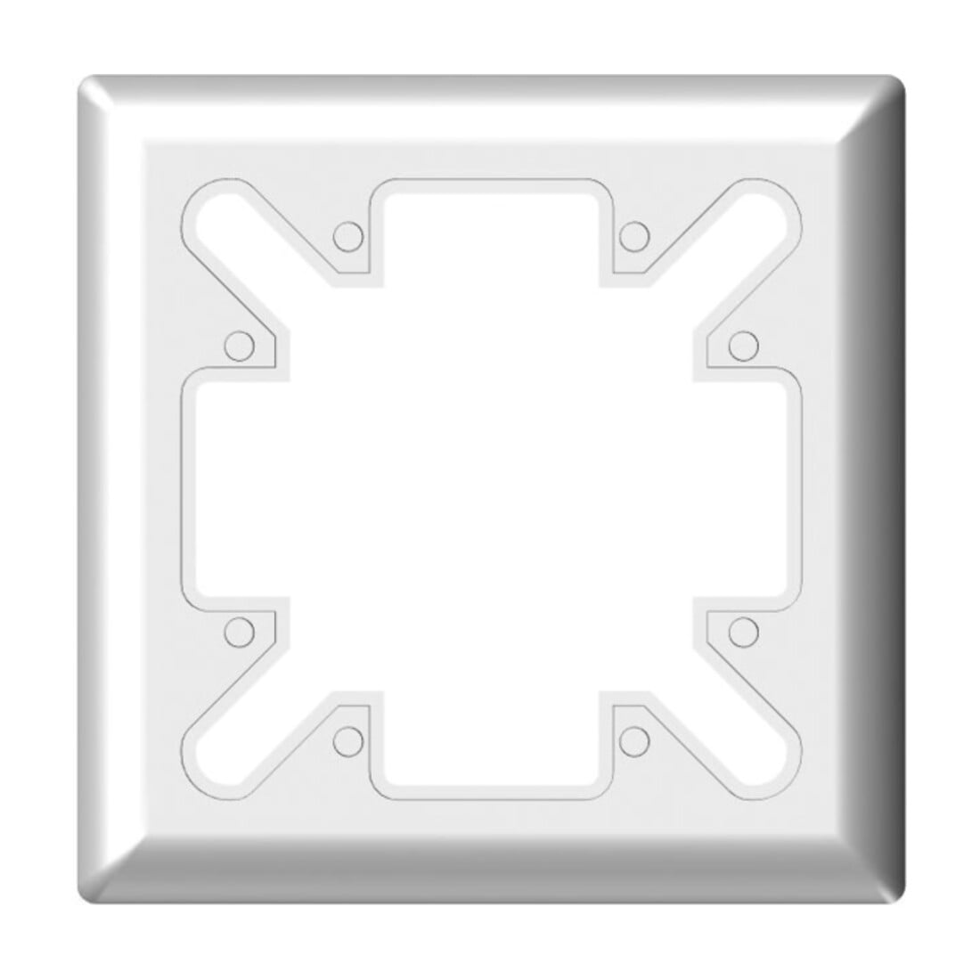 Oventrop Abdeckrahmen 88x88mm, weiß