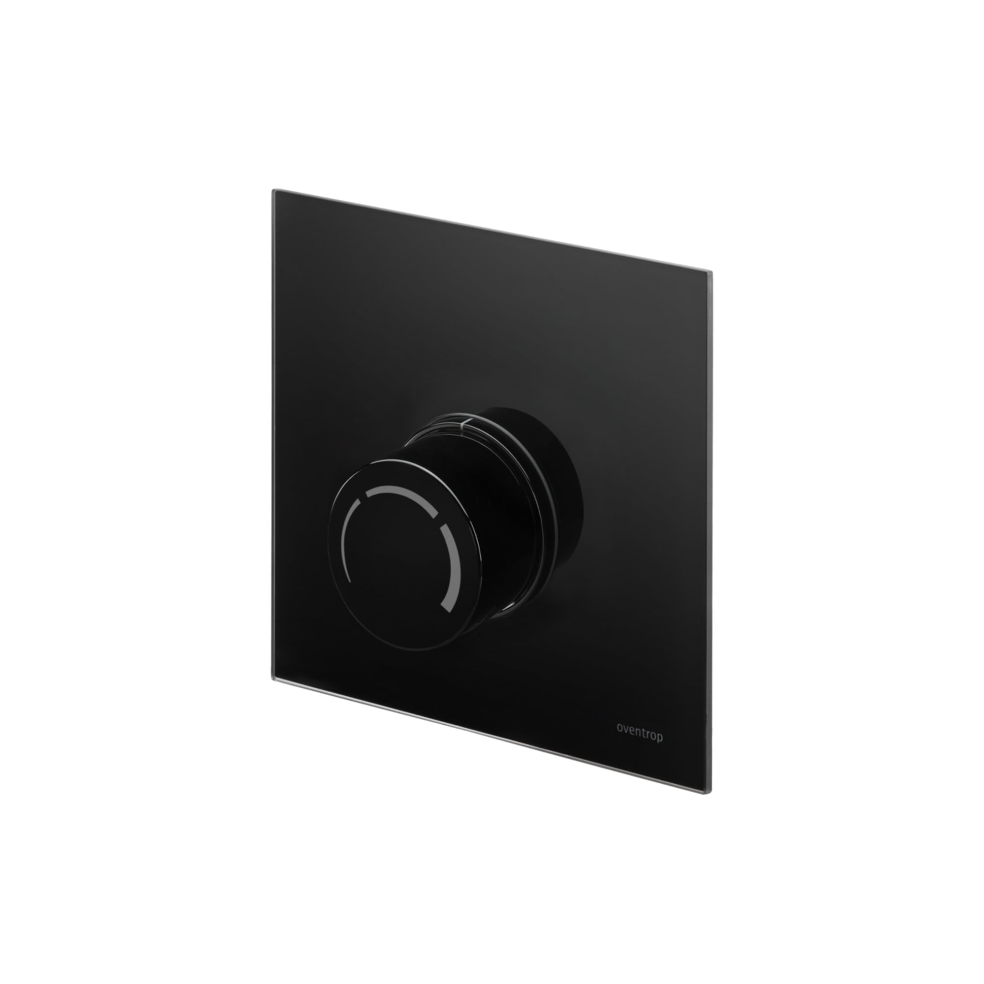 Oventrop Abdeckung Unibox RTL Echtglas schwarz, mit Thermostat