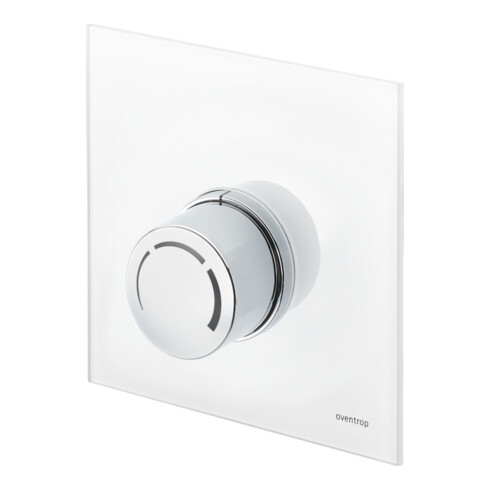 Oventrop Abdeckung Unibox RTL Echtglas weiß, mit Thermostat