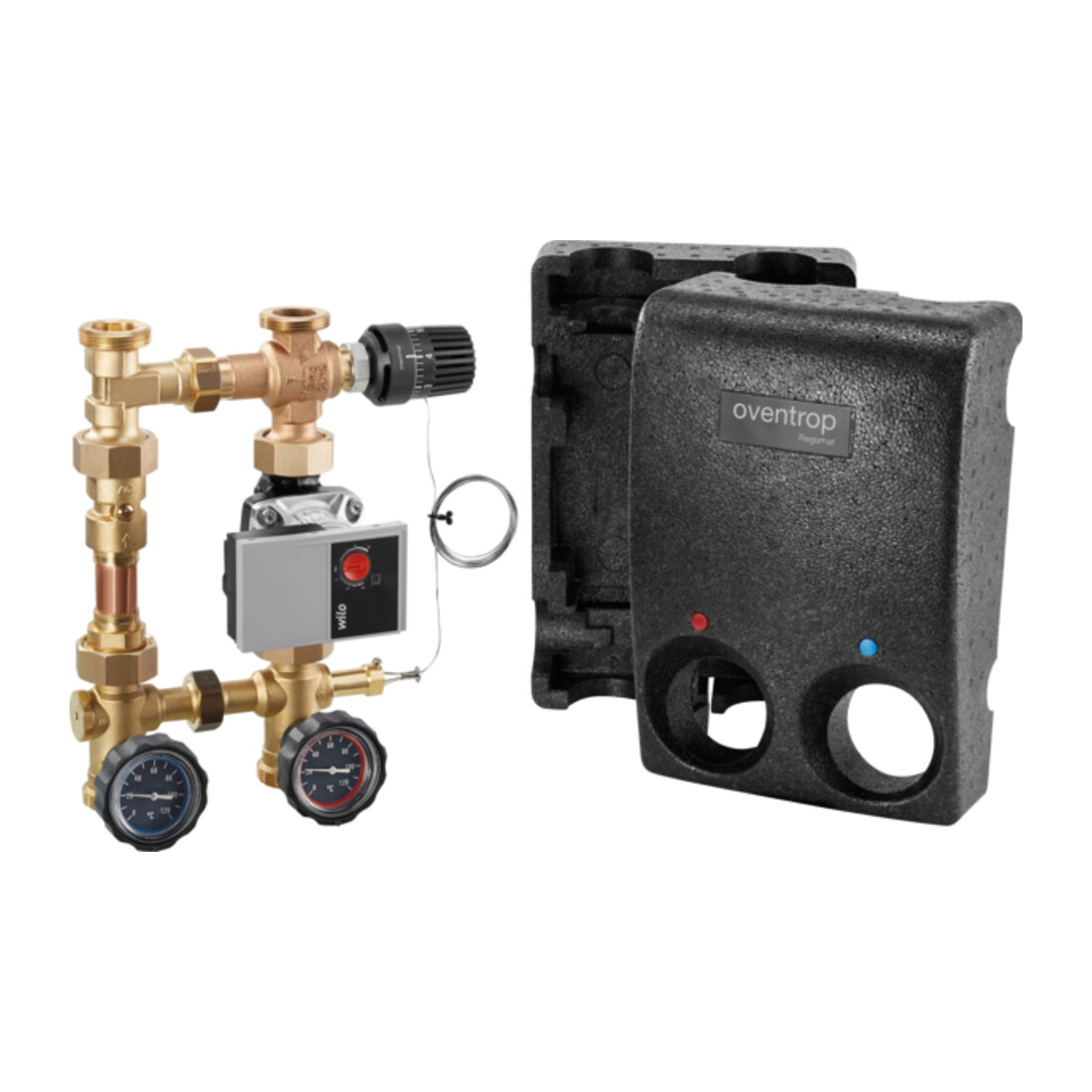 Oventrop Anbindesystem Regumat RTA-130 VL DN 25, VL li, Wilo Yonos Para 25/6 RKC
