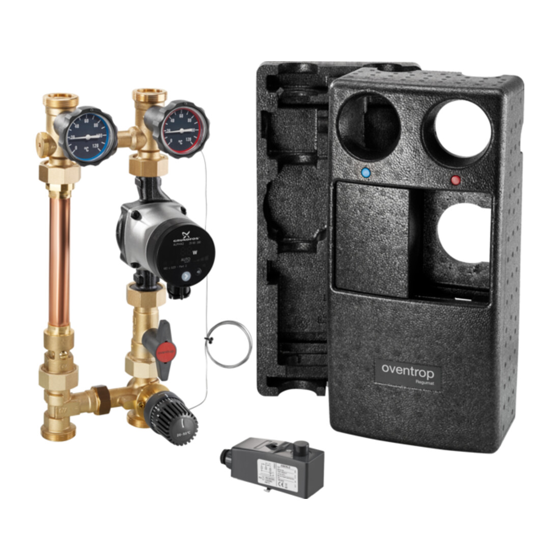 Oventrop Anbindsyst. Regumat F-180 DN 25, Grundfos-Pumpe ALPHA2 25-60