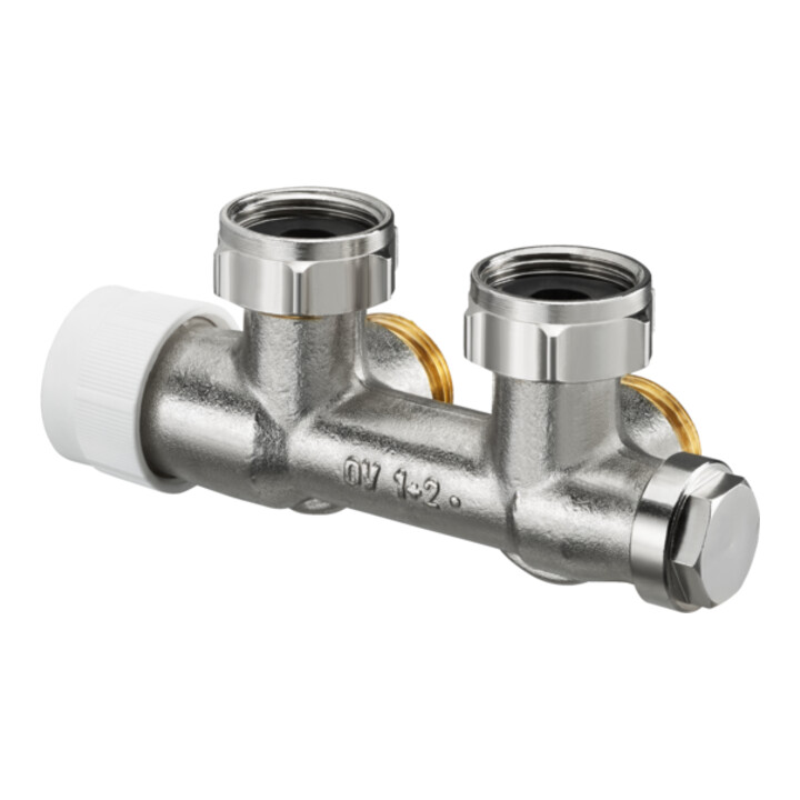 Oventrop Anschlussarmatur Multiblock T G 1/2 AGxG 3/4 AG, Eck, 1-/2-Rohrarm.