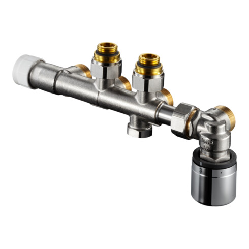 Oventrop Anschlussarmatur Multiblock T-RTL an Heizkörper mit IG 1/2" Eckform
