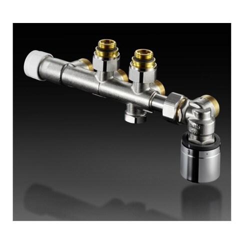 Oventrop Anschlussarmatur Multiblock T-RTL an Heizkörper mit IG 1/2" Eckform