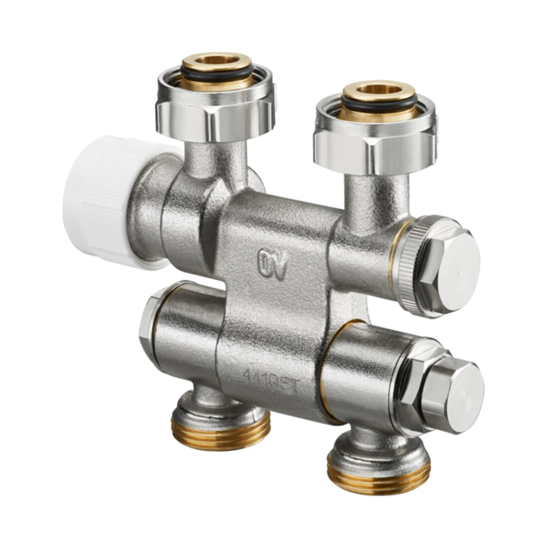 Oventrop Anschlussarmatur Multiblock TFU G 3/4 ÜMxG 3/4 AG, schw, 1-/2-Rohrarm.