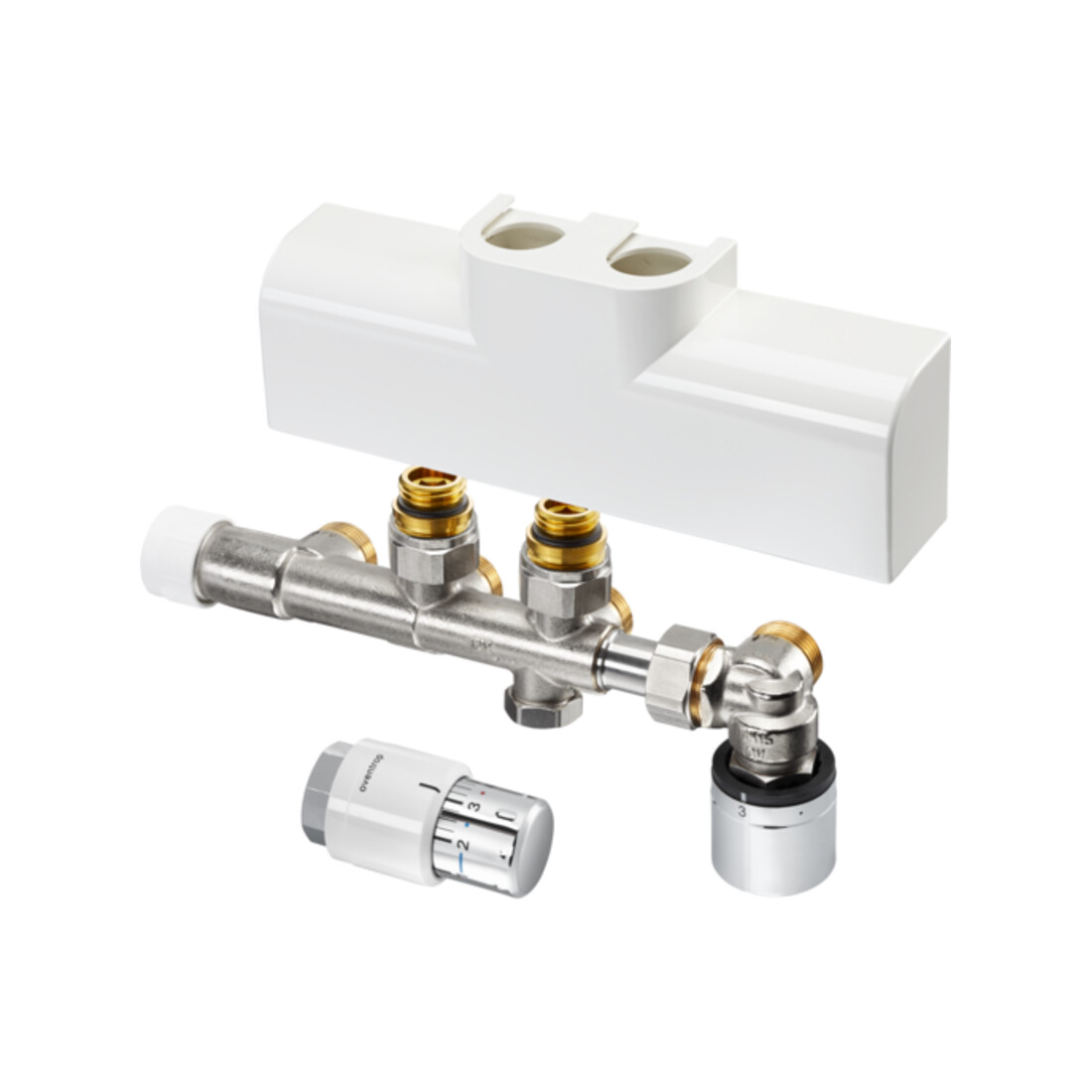 Oventrop Anschlussset Multiblock T-RTL vc, für Multiblock T-RTL/Uni SH, Eckform