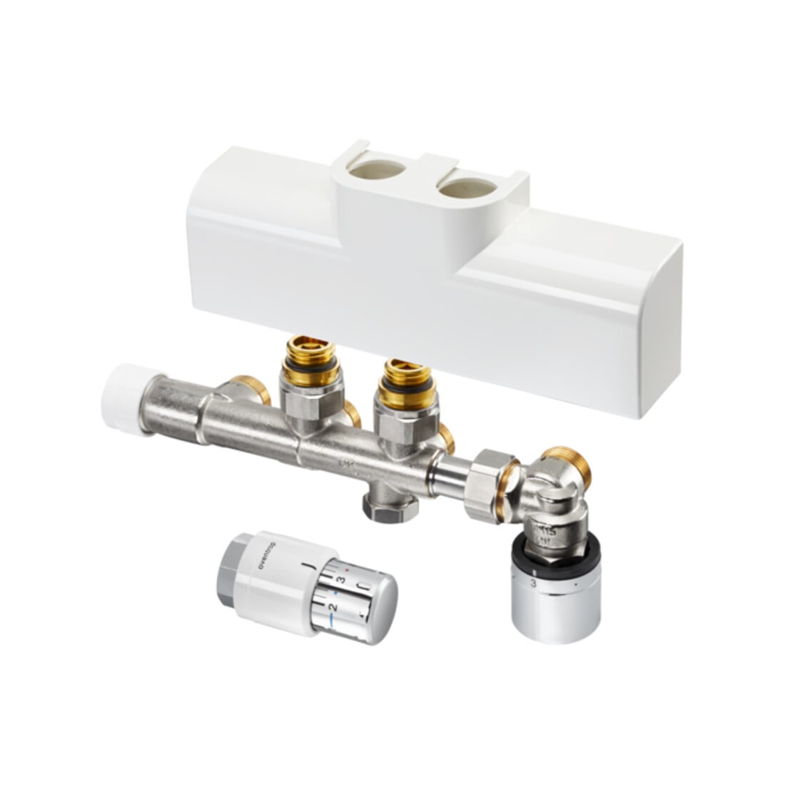Oventrop Anschlussset Multiblock T-RTL we, für Multiblock T-RTL/Uni SH, Eckform