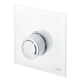 Oventrop Cache Unibox RTL verre véritable blanc, avec thermostat
