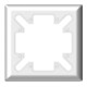 Oventrop Cadre de recouvrement 88x88 mm, blanc