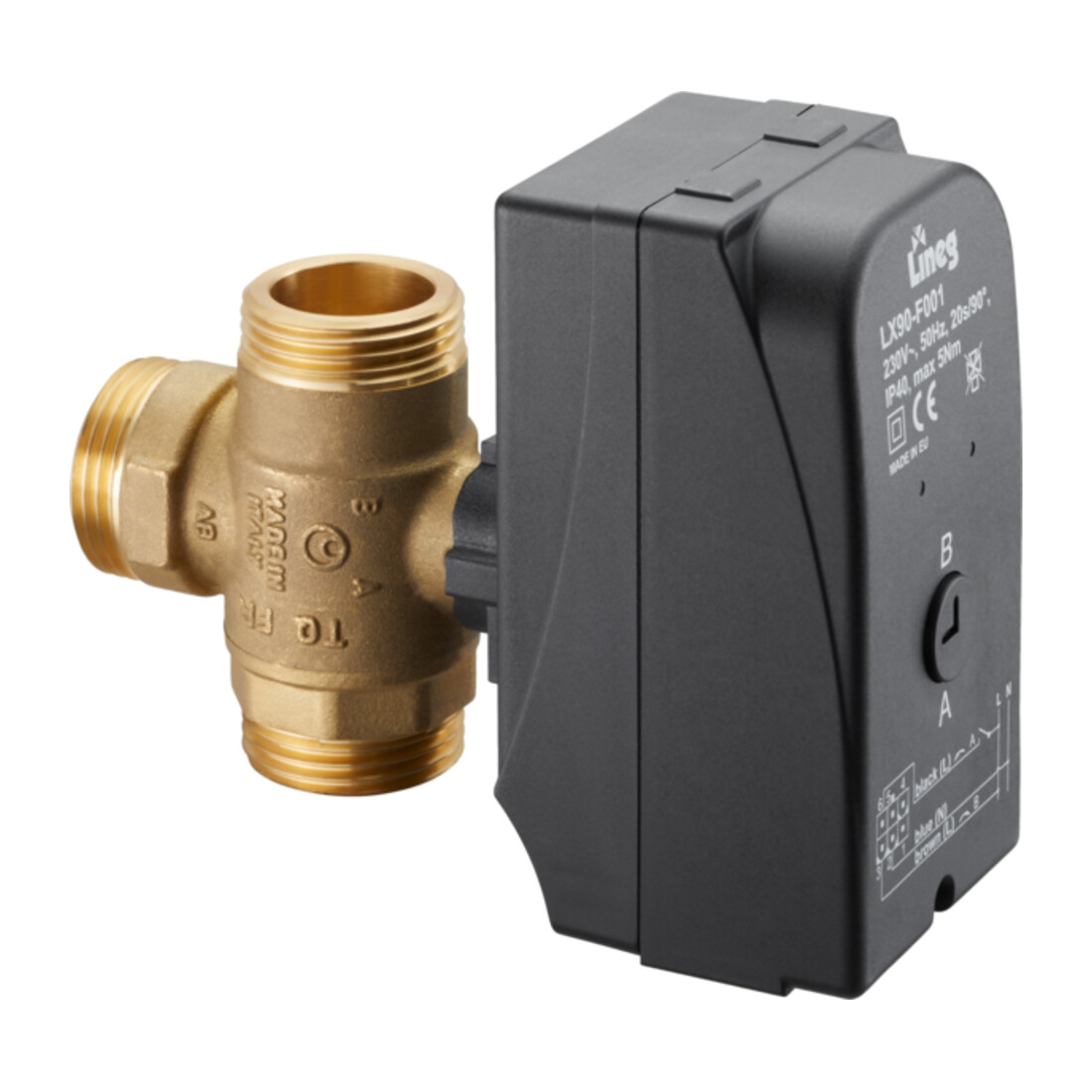 Oventrop Clapet anti-retour pour Regumaq X-80, avec servomoteur, 230 V