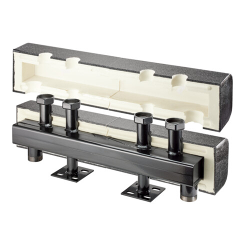 Oventrop Collecteur DN 32, pce, avec isolation thermique, pour 2 circuits de chauffage
