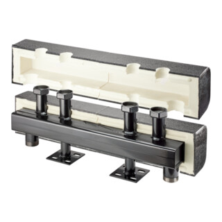 Oventrop Collecteur DN 32, pièce, avec isolation thermique, pour 4 circuits de chauffage