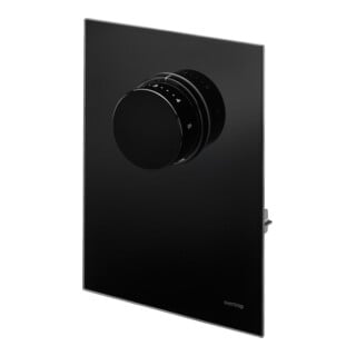 Oventrop Couvercle Unibox T RTL verre trempé noir avec thermostat