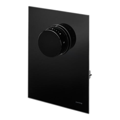 Oventrop Couvercle Unibox T RTL verre trempé noir avec thermostat