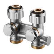 Oventrop Hahnblock Multiflex F G 3/4 ÜMxG 3/4 AG, DG, MS vernickelt