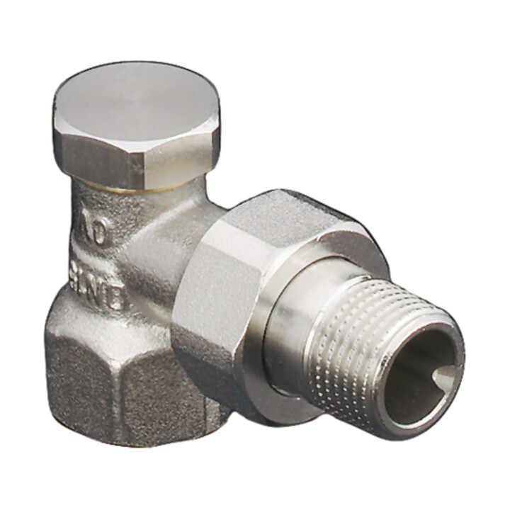 Oventrop Heizkörper-Verschr. Combi 2 DN 10, Eck, Messing vernickelt