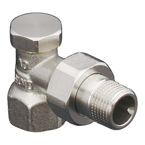 Oventrop Heizkörper-Verschr. Combi 2 DN 10, Eck, Messing vernickelt