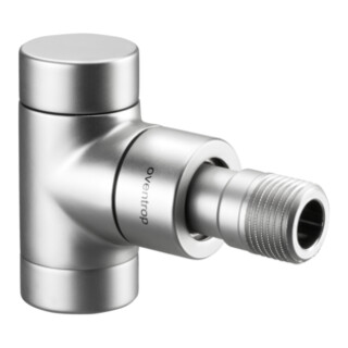 Oventrop Heizkörper-Verschr. Combi E DN 15, Eck, Messing, Edelstahl-Design