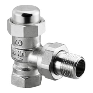 Oventrop Heizkörper-Verschr. Combi LR DN 20, Eck, Messing vernickelt