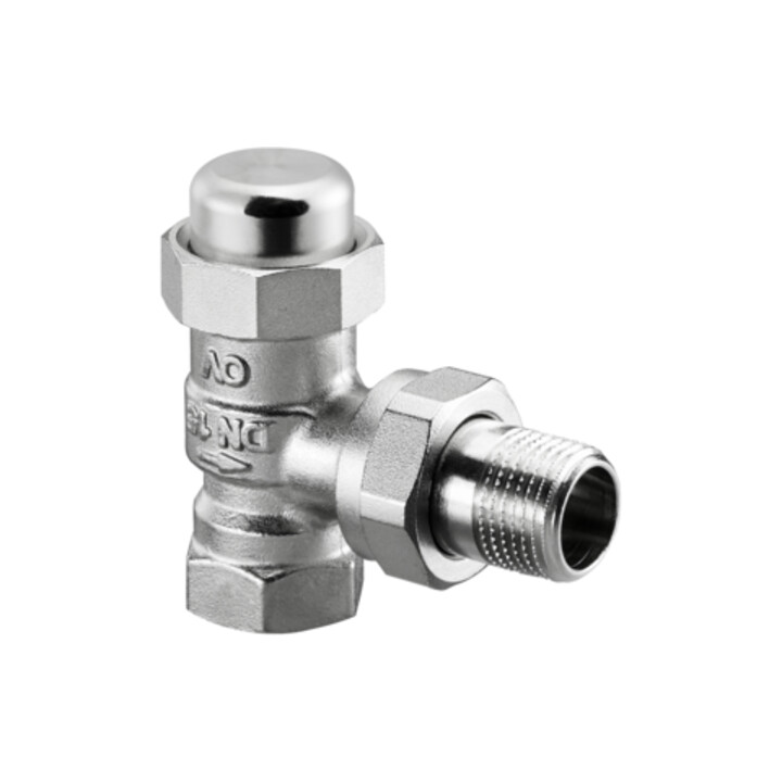 Oventrop Heizkörper-Verschr. Combi LR DN 25, Eck, Messing vernickelt
