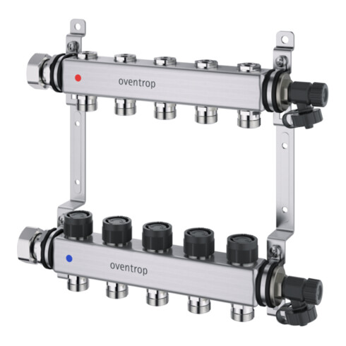 Oventrop Heizkreisverteiler Multidis SF 10 Kr., f thm. u elektr. Reg., Edelstahl