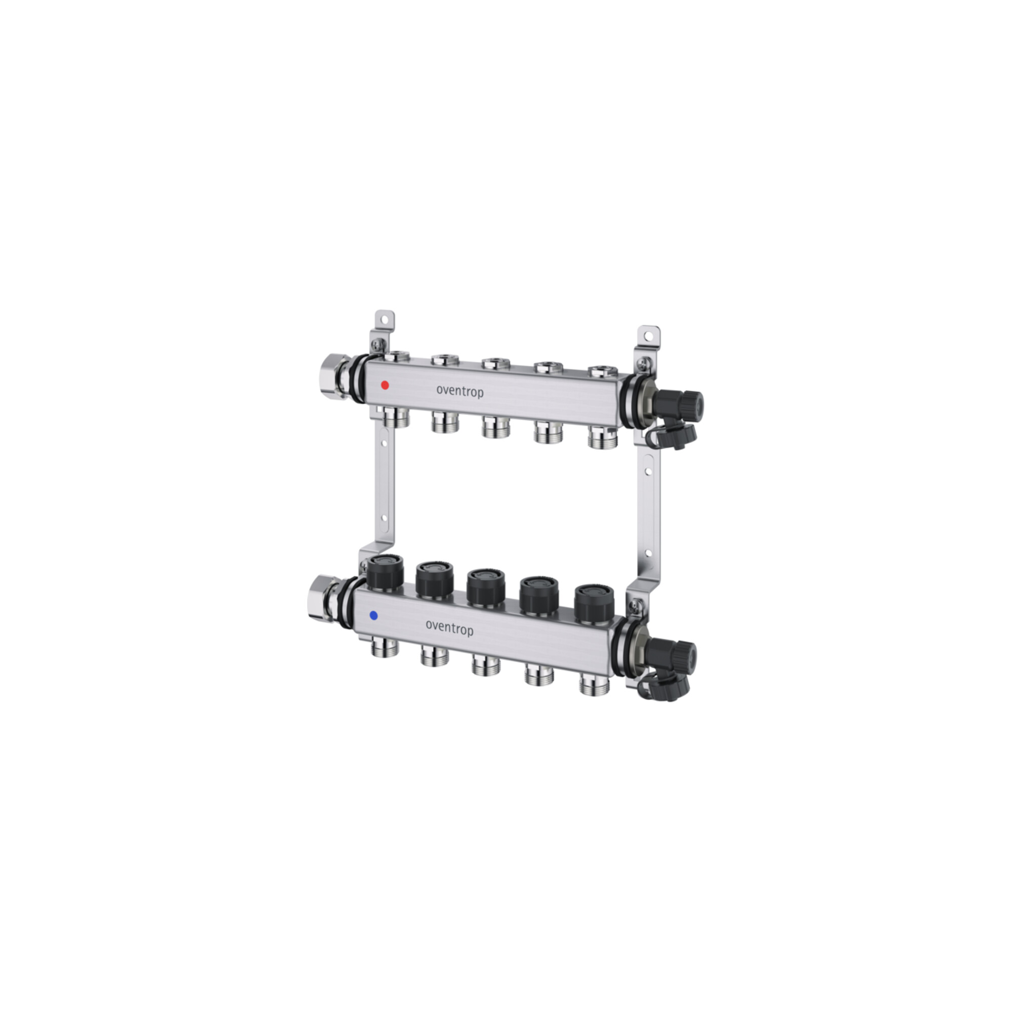 Oventrop Heizkreisverteiler Multidis SF 4 Kr., f thm. u elektr. Reg., Edelstahl