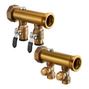 Oventrop Heizkreisverteiler Multidis SFI 2 Kr., flachd., Heizen/Kühlen, Messing