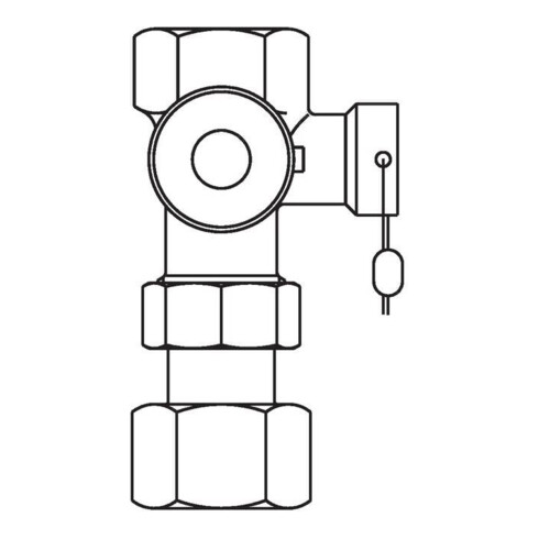 Oventrop Kappenventil Expa-Con PN 10, Messing DN 25, Rp 1" für Geräte ab 80 l