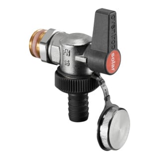 Oventrop KFE-Kugelhahn Optiflex E, f Sol, m SV u. Kappe, MS vern