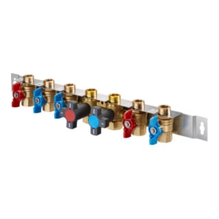Oventrop KH-Anschlussset Regudis W-HTF G 3/4 IG, m Spülfunktion, 5 KH i Halter