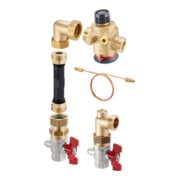 Oventrop Kit de raccordement compteur de chaleur Multidis SF avec QDP, DN 20, débit 1,350 l/h, angle, KH DN 25