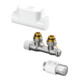 Oventrop Kit de raccordement Multiblock T angle, blanc, pour raccordement à chauffage central G 1/2 IG-3