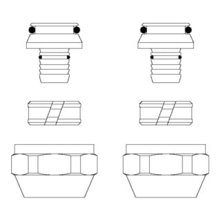 Oventrop Klemmringverschraubung Cofit S 2-fach, für AG 3/4" Eurokonus 16 x 2,0 mm x G 3/4" ÜM