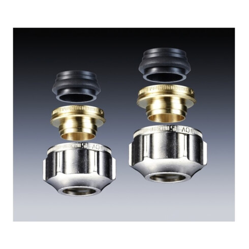 Oventrop Klemmringverschraubung Ofix CEP 2-fach, für AG 3/4" Eurokonus 16 mm