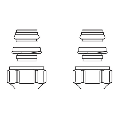 Oventrop Klemmringverschraubung Ofix CEP 2-fach, für AG 3/4" Eurokonus 16 mm
