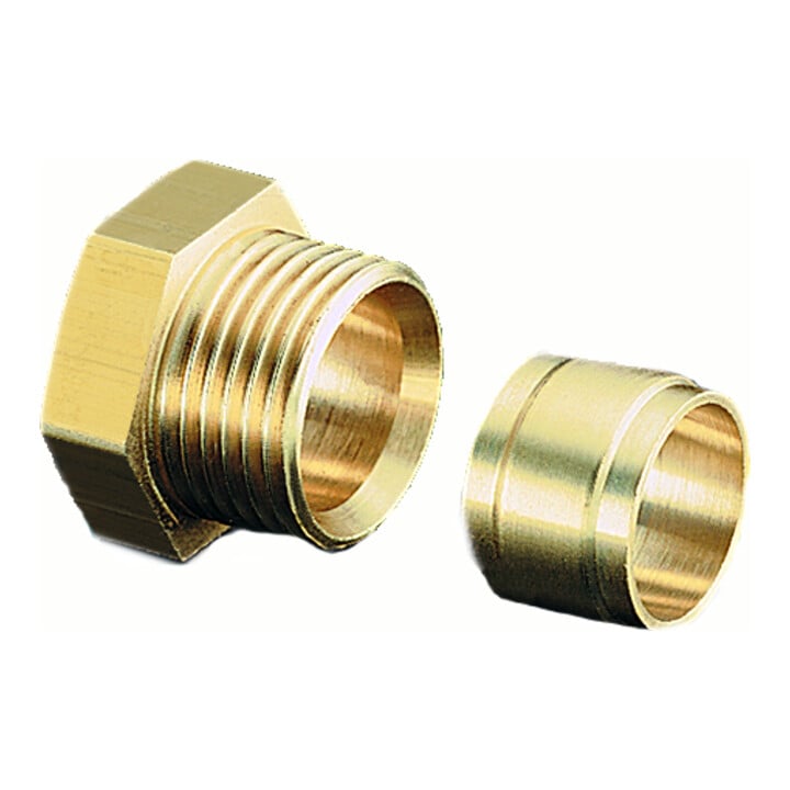 Oventrop Klemmringverschraubung Ofix-Oil 12mm, 2-fach, für Zweistrangfilter