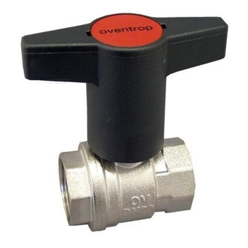 Oventrop Knebelgriff-Kugelhahn Optibal PN 16, Messing DN 15, 1/2" IG