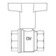 Oventrop Knebelgriff-Kugelhahn Optibal PN 16, Messing DN 25, 1" IG-4