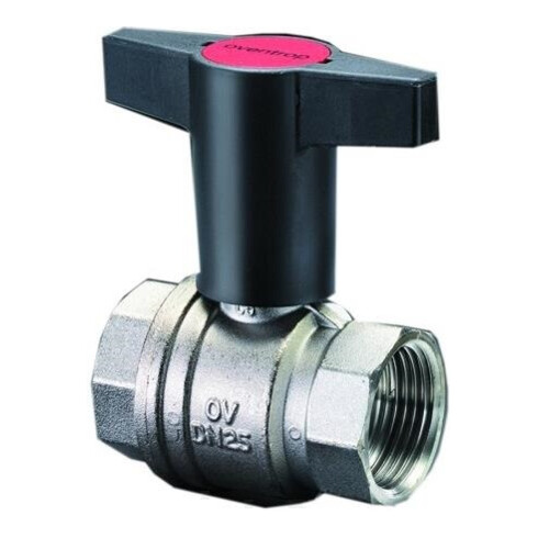Oventrop Knebelgriff-Kugelhahn Optibal PN 16, Messing DN 32, 1 1/4" IG