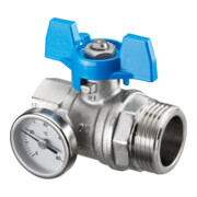 Oventrop Kugelhahn G 3/4 IGxG 1 AG, flachd., blau Flügelgr.-1