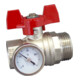 Oventrop Kugelhahn G 3/4 IGxG 1 AG, flachd., rot Flügelgr.