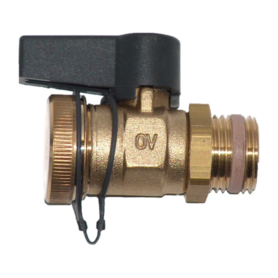 Oventrop Kugelhahn Optiflex DN 15, AG, mit Verschlusskappe, Messing