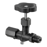 Oventrop Manometerabsperrventil DN 15, m Spannmuffe u Zapfen, Stahl/Niro