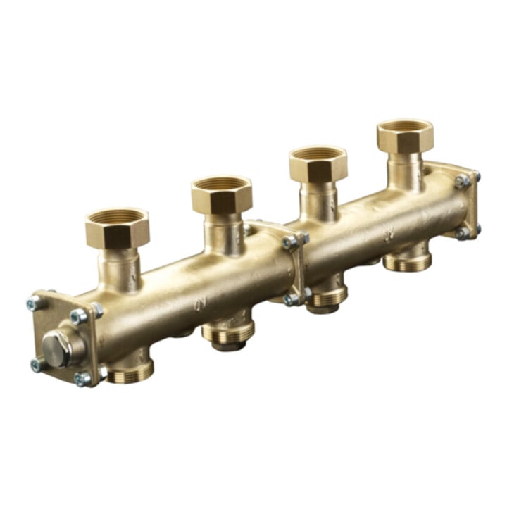 Oventrop Modulverteiler DN 25, m Iso., MS, f 2 HK, für Regumat