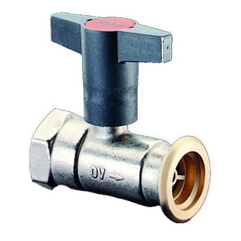 Oventrop Pumpenkugelhahn Optibal P mit Sperrventil, Messing DN 25, Rp 1" x G 1/2"