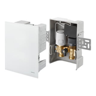 Oventrop Régulateur de température Unibox TQ-RTL R-Tronic ESG blanc, pour pièce et retour