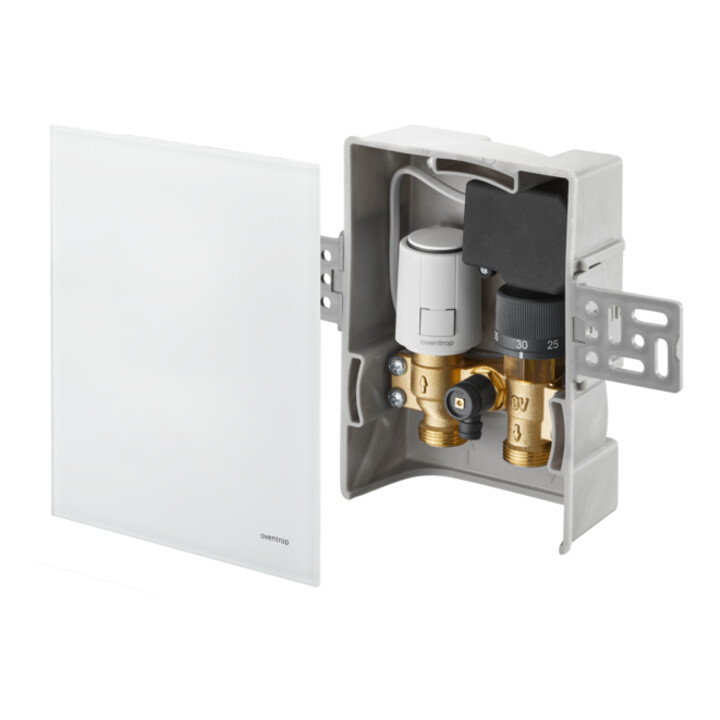 Oventrop Régulateur de température Unibox TQ-RTL R-Tronic ESG blanc, pour pièce et retour