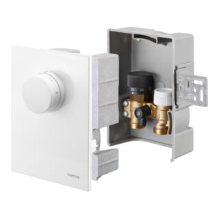 Oventrop Régulation de température de retour Unibox T RTL we, avec vanne thermostatique et limiteur de température retour
