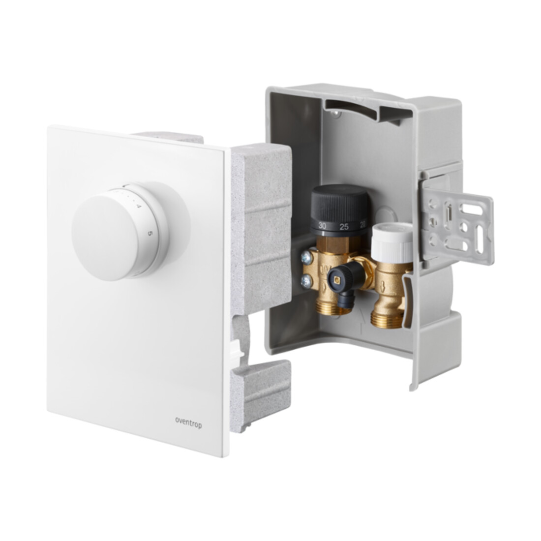 Oventrop Régulation de température de retour Unibox T RTL we, avec vanne thermostatique et limiteur de température retour